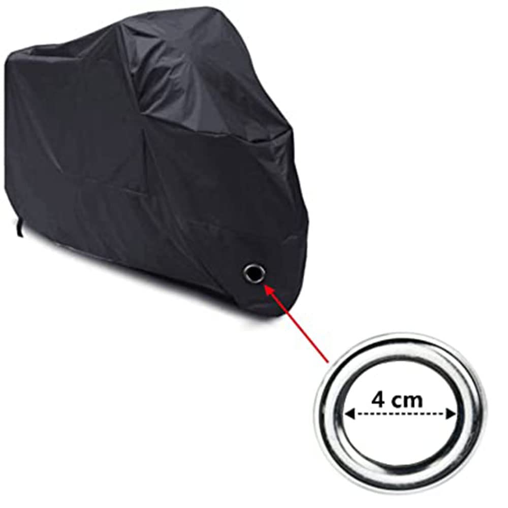 Funda para Moto Cubierta de la Motocicleta Oxford - Cubierta para Motocicletas, Funda para Motocicleta Impermeable Protección contra el Polvo, UV, Escombros, Lluvia y Clima (XXL 96pulgadas - Negro)