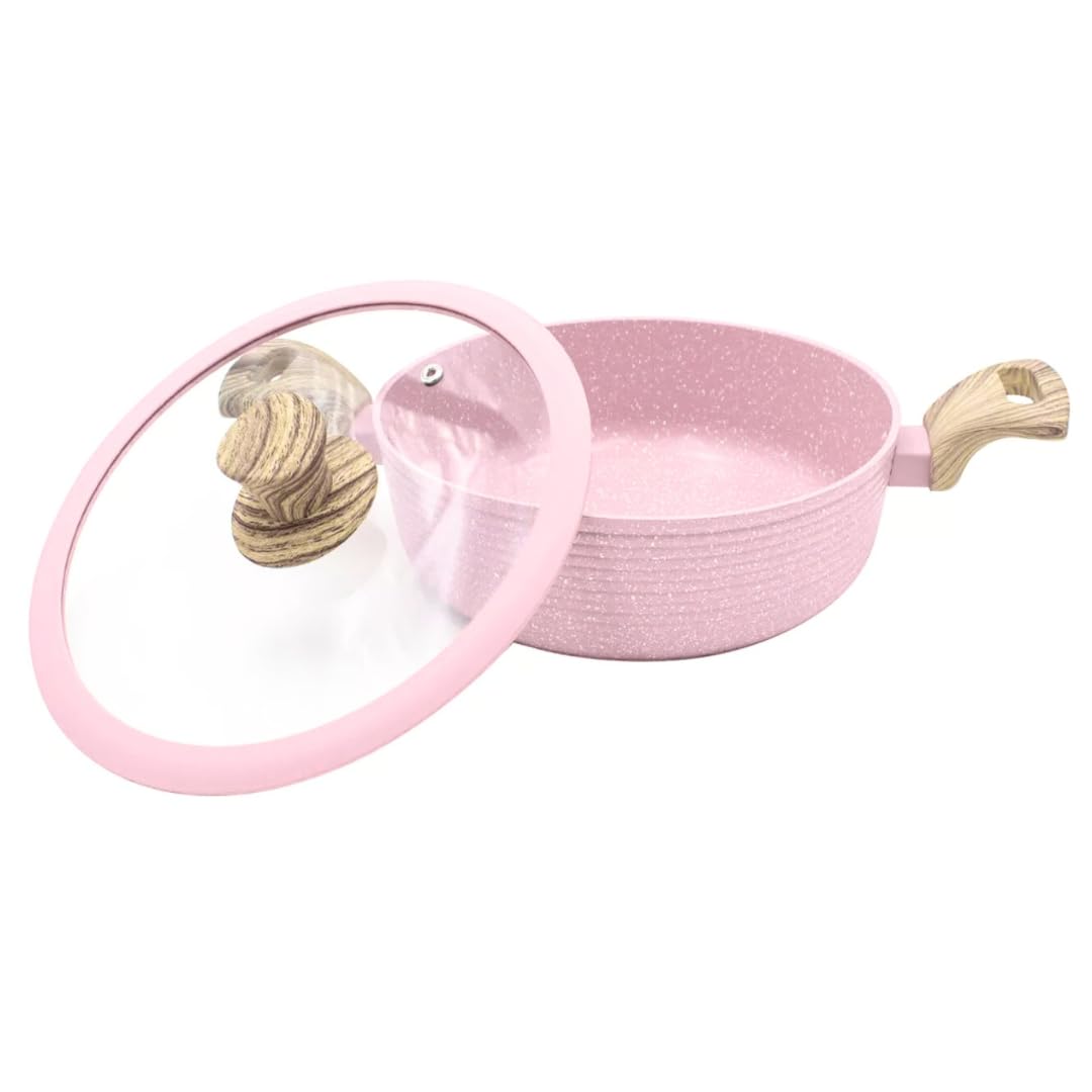 Bateria Cocina Antihadererent Marmol Premium Mod. LCS005 Hecho en KOREA (Rosa Palido)