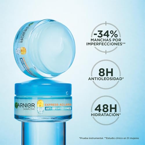 Kit Garnier Las Favoritos del Mariana - Express Anti Imperfecciones Gel Limpiador con Ácido Salicílico + Crema Facial Hidratante Matificante en Gel