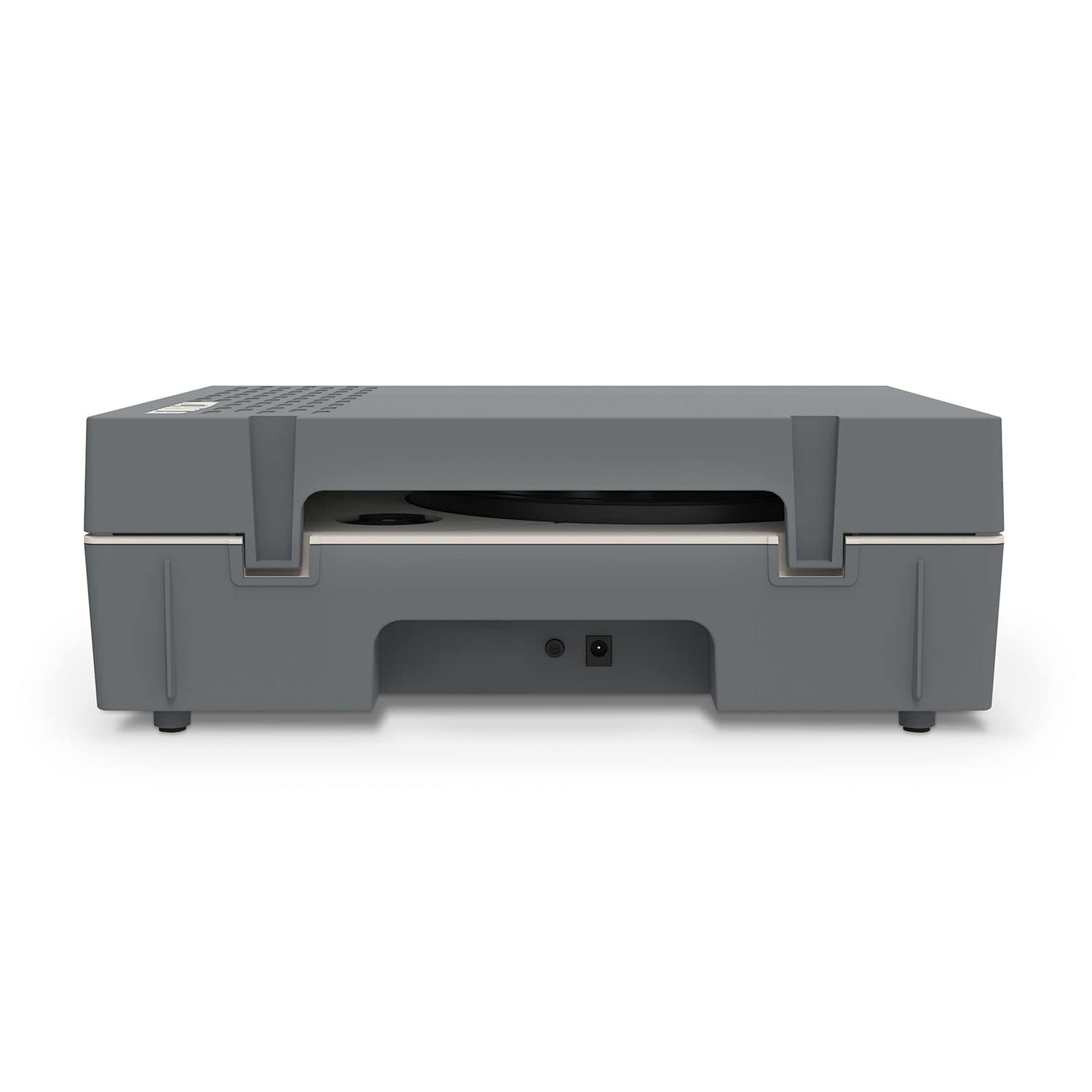 Tocadiscos Portátil Victrola Gris con Bluetooth y Radiador de Graves Integrado