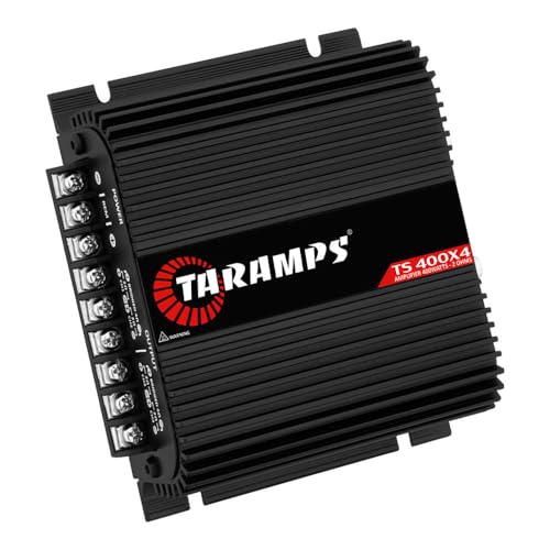 Amplificador de Audio para Coche Taramps TS 400x4 Negro Entrada Automática 400 Vatios RMS Rango Completo Multicanal