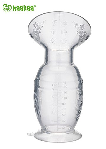 Haakaa New Silicone Breast Pump 150ML/100ML with Suction 100% Food Grade Silicone BPA PVC and Phthalate Free (150ml)