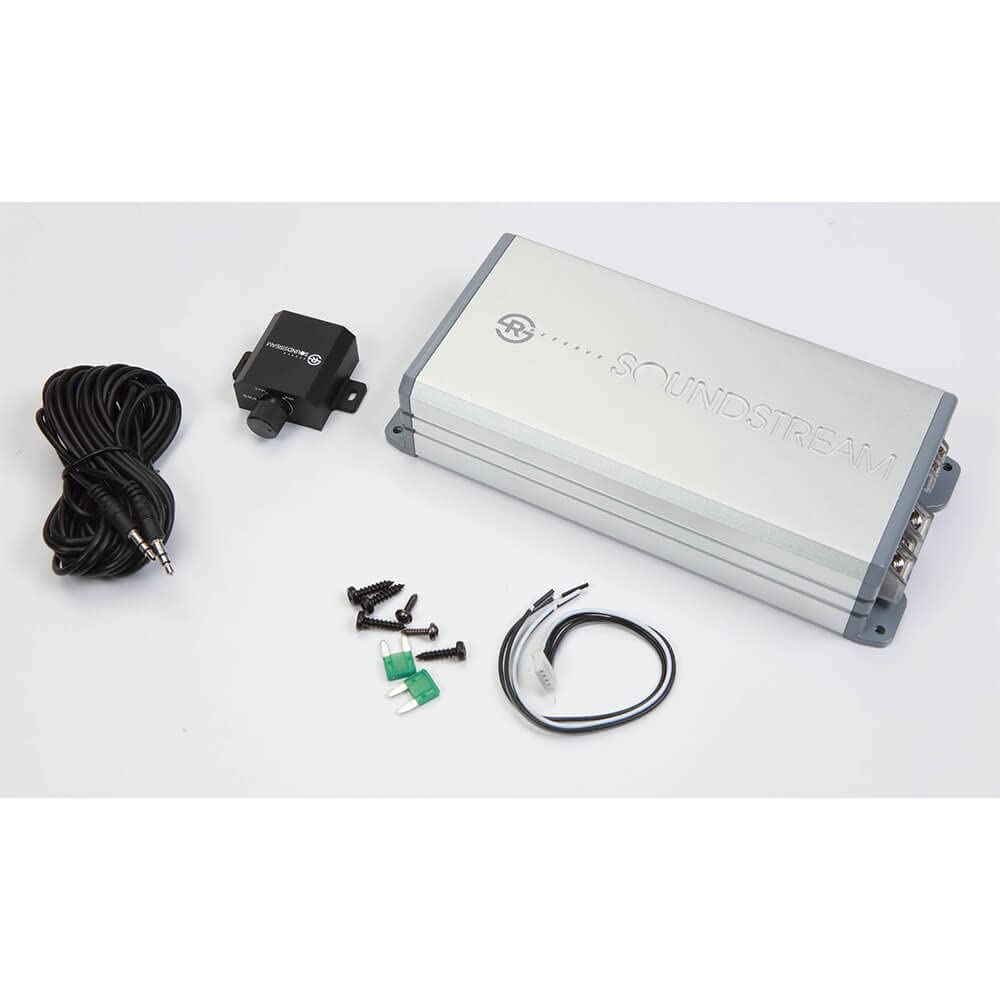 Amplificador de Subwoofer Soundstream RSM1.2000D Monobloque Pequeño 2000 Vatios 600 Vatios RMS 1 Canal Ohmio Estable
