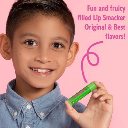 Lip Smacker Original & Best 10 Piece Lip Balm Party Pack Oatmeal Cookie, Vanilla, Mango, Watermelon, Tropical Punch, Cotton Candy, Kiwi, Strawberry, Blue Raspberry, Pina Colada