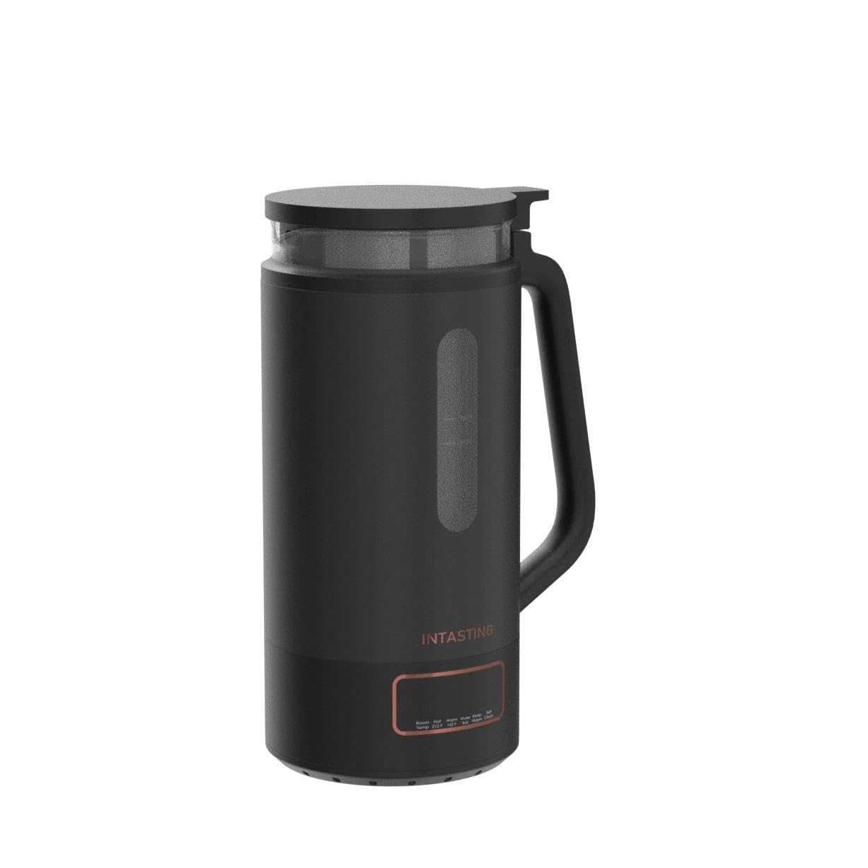 INTASTING - Máquina automática de leche de nueces, interior de vidrio, almendras caseras, avena, etc., máquina de leche de soja con 6 preestablecidos, mantiene caliente, retrasa, hervir agua, mezcla, autolimpiable, protección contra ebullición y seco, fác