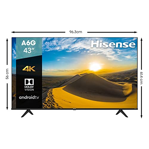 Pantalla 4K UHD Hisense Android TV 43 Pulgadas Control de Voz