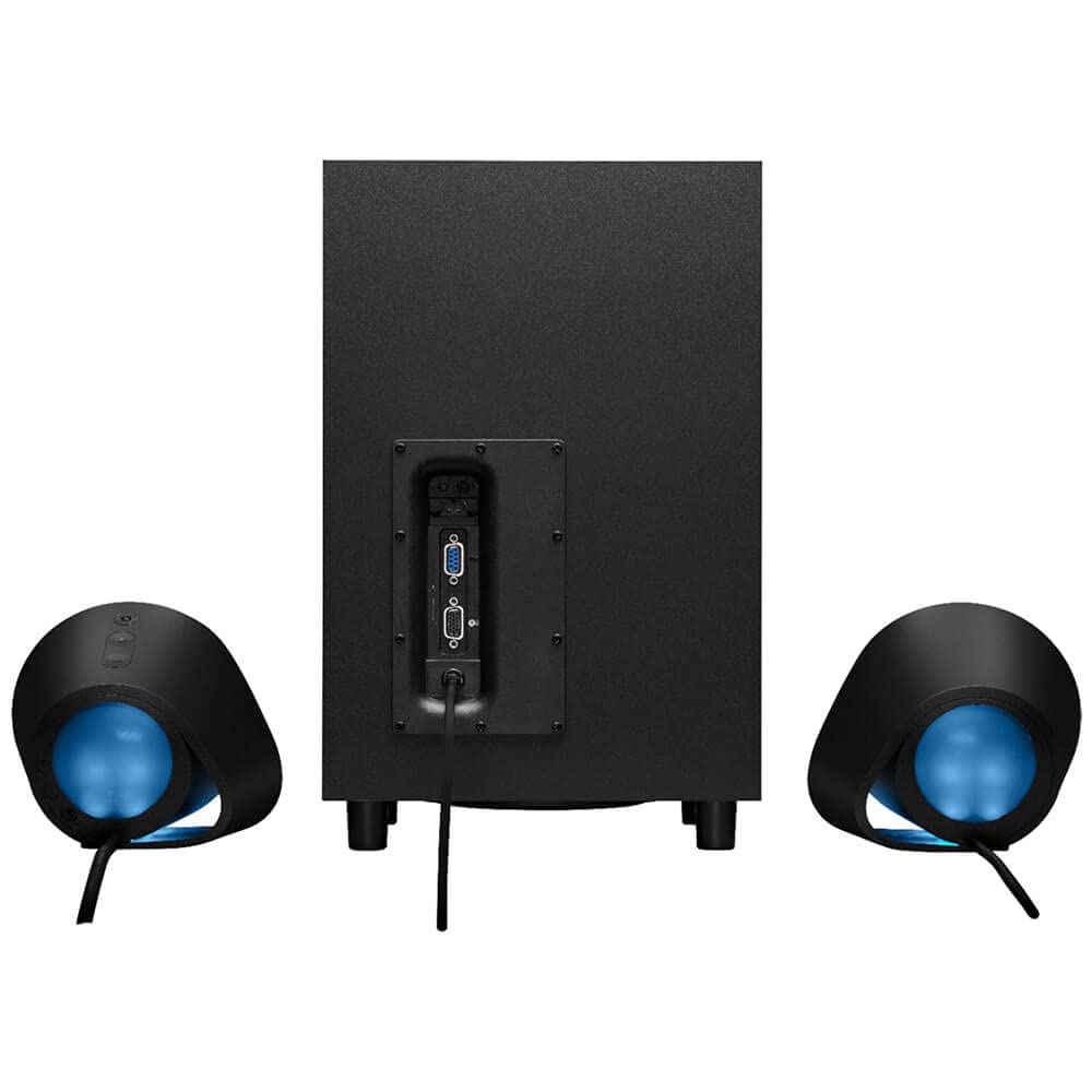 Logitech G560 LIGHTSYNC bocinas para Gaming con iluminación RGB determinada por el juego, audio posicional DTS:X Ultra y potencia 120 W RMS, compatibles con conexiones USB, Bluetooth y de toma de 3,5 mm - Negro