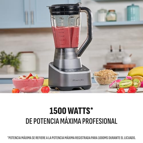Licuadora y Procesador de Alimentos Power XL Sensimax en Negro con Tecnología Sensitiva y 5 Funciones Sensitivas, Jarra de Tritán 2 L, 1500 W