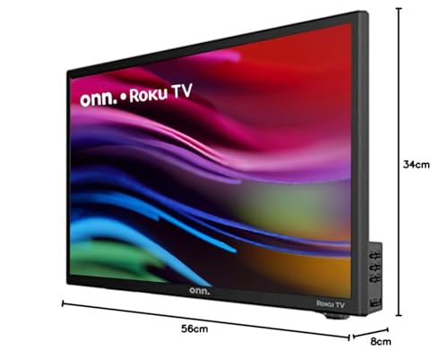 Televisión LED ONN 24 Pulgadas HD 720P Serie 1 Smart Roku Negro Reacondicionado