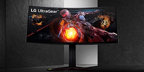 LG Ultragear QHD Monitor Curvado para Juegos de 34 Pulgadas 34GP83A-B, Nano IPS 1ms (GtG) con VESA DisplayHDR 400, NVIDIA G-Sync y AMD FreeSync Premium, 144Hz, Negro