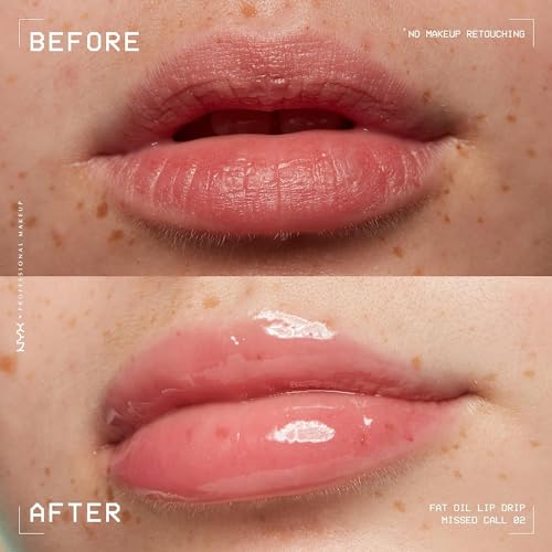 NYX Professional Makeup, Fat Oil Lip Drip Gloss, 4.8ml. Tono: Supermodel. Brillo labial hidratante con efecto jugoso hasta por 12 horas. Infusionado con aceite de aguacate, mora y frambuesa para una sensación no pegajosa. Fórmula vegana.