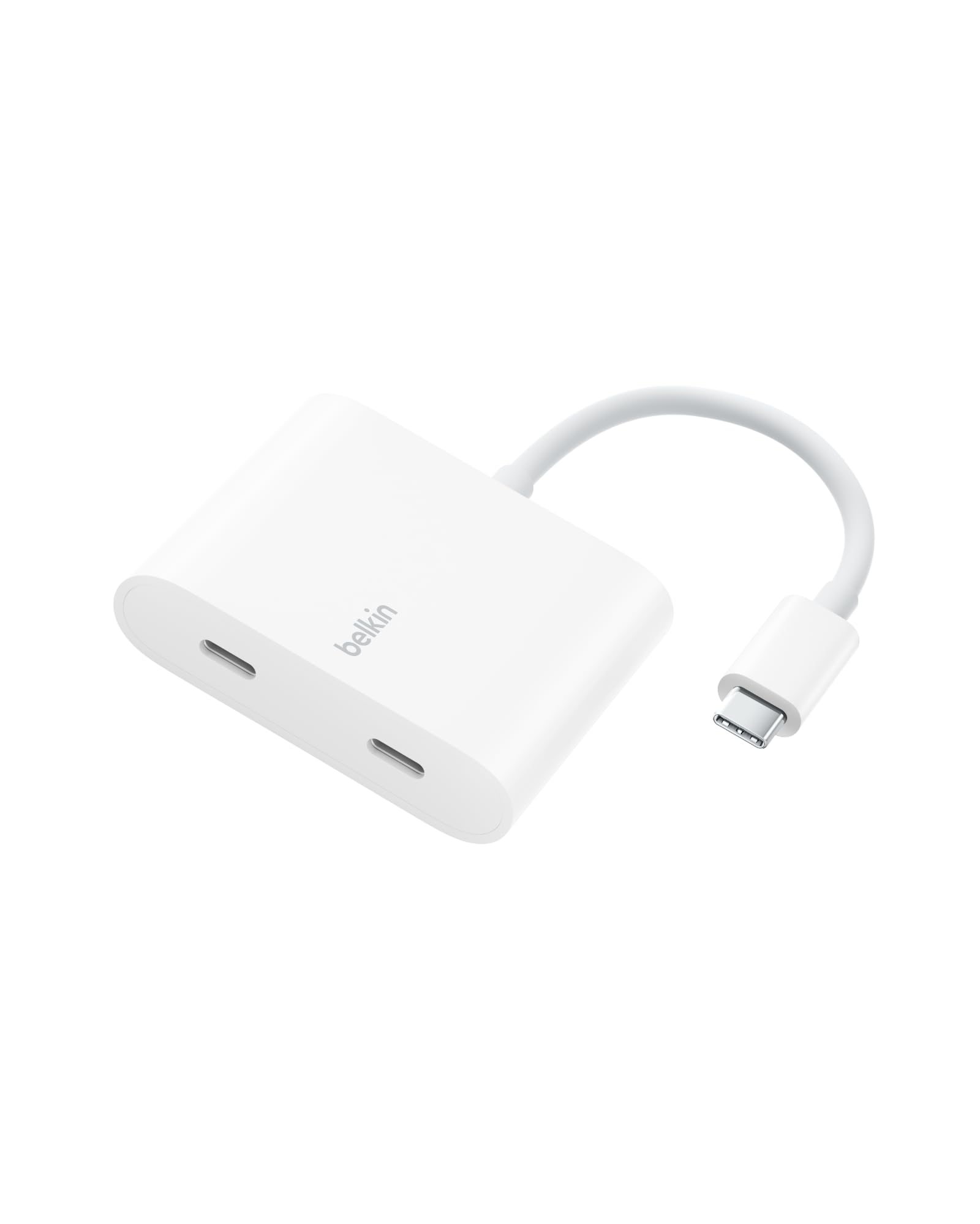 Belkin Connect USB-C Power & Data Splitter, concentrador de Doble Puerto con 1 Puerto USB-C 3.2 Gen2 y 1 Puerto PD de 100 W para Carga simultánea y Transferencia de Datos para iPhone, iPad, Nintendo