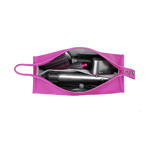 BUBM Bolsa de almacenamiento de viaje compatible con Dyson Airwrap Styler, organizador de viaje portátil para Airwrap Styler y accesorios, rosa