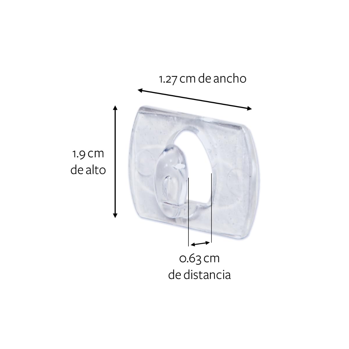 Command 3M Gancho Adhesivo sin dañar la superficie, Uso Interior, Mini, Transparente, 18 piezas, Resiste hasta 225gr.