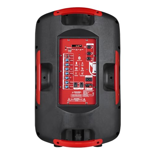 Kaiser Bocina Amplificada Inalámbrica con Micrófono Kit de Bocina Amplificada Inalámbrica Profesional 15" Pulgadas15.000 W PMPO con Bluetooth, Micrófono y Luz Multicolor MSA-7515MX