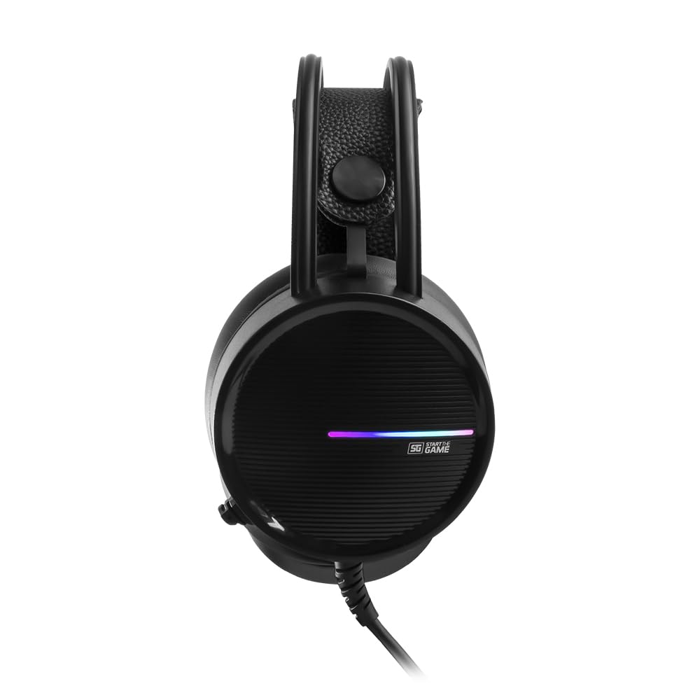 Diadema Jugador Vorago HS-502 Negro RGB 50 Mm