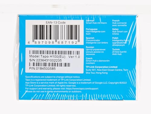 Tapo Hub con Sirena para T100-110 TP-Link H100