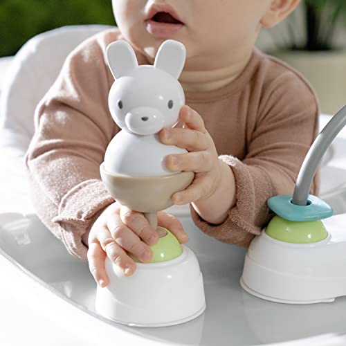 Ingenuity Spring & Sprout 3-in-1 Foldable Baby Activity Walker with Removable Toys Ages 6 Months +, First Forest