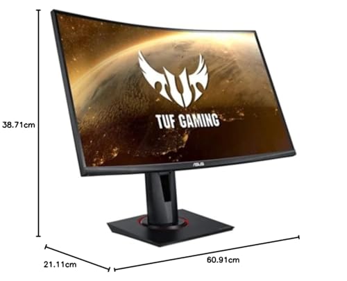 Asus Monitor Gamer Curvo 27" TUF Gaming VG27VQ Full HD (1920x1080), 165Hz para un juego inmersivo, Extreme Low Motion Blur, Adaptive-sync, FreeSync, 1ms