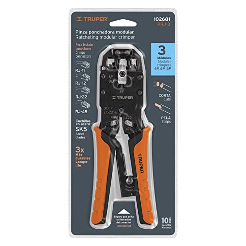 Pinza Ponchadora Truper PRJ-3 Módulos 3