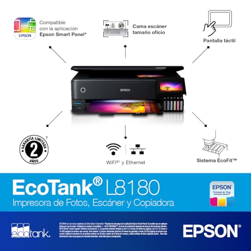 Epson Ecotank Impresora Fotográfica Multifuncional a Color L8180