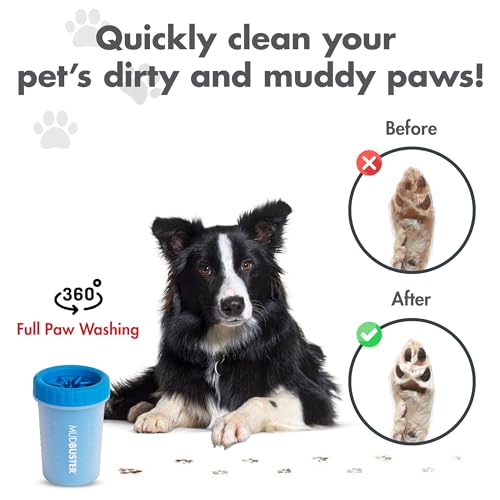 Dexas MudBuster - Lavadora portátil para Patas de Perro, tamaño Mediano, Color Azul Profesional