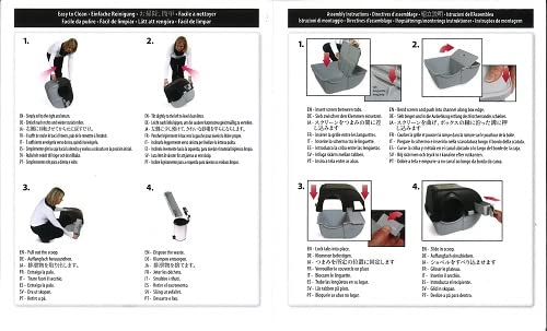 Caja de Arena de Limpieza Automática Omega Paw Peltre Roll 'n Clean Regular