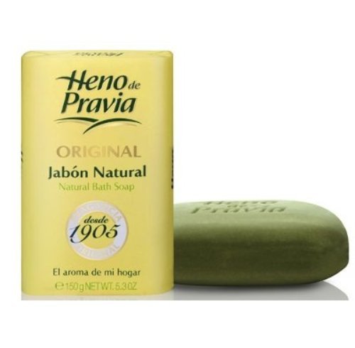 Heno De Pravia Jabón En Barra para Unisex, Original C/4, (150g) 4 Pack, Amarillo, 150 Gram