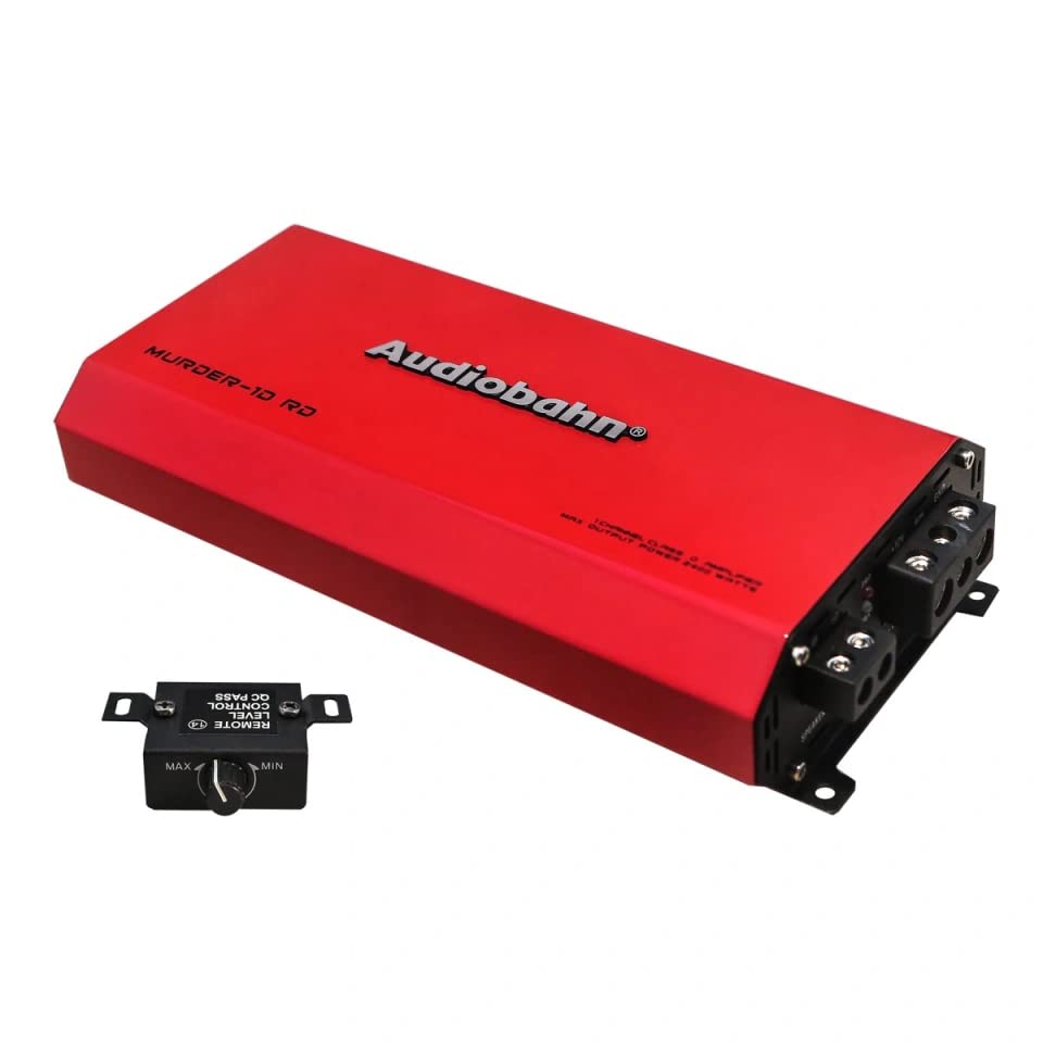 Audiobahn amplificador Clase D Canales MURDER1D (Rojo)