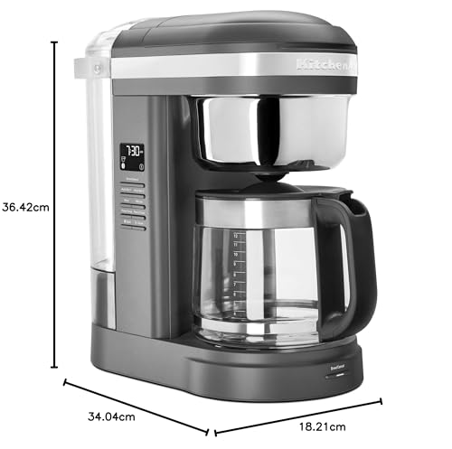 KitchenAid KCM1209DG Drip Coffee Maker, 12 Cup, Matte Charcoal Gris