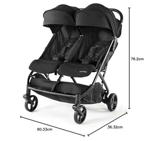 Cochecito Doble Summer Infant Negro Compacto y Plegable