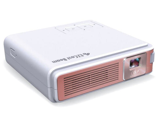 EZCast Proyector de Viaje J4 2024: Portátil con batería y Altavoz Integrados. Ideal para Camping y Viajes. DLP 1080p, Compatible con HDMI, USB, iPhone y Dispositivos Android