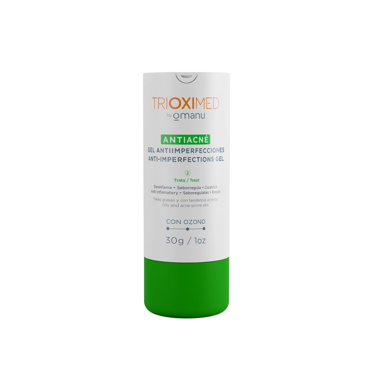 TRIOXIMED Antiacné | Controla y previene lesiones de acné, espinillas, granos, barros | Facial y Corporal | Aceite de Girasol Ozonizado