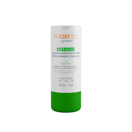TRIOXIMED Antiacné | Controla y previene lesiones de acné, espinillas, granos, barros | Facial y Corporal | Aceite de Girasol Ozonizado
