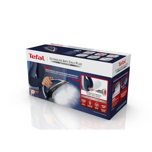 Plancha de Vapor Tefal Azul Blanco con Colector de Cal Extraíble