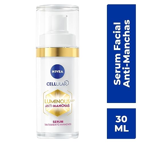 NIVEA LUMINOUS630 Anti-manchas Serum Facial tratamiento avanzado (30 ml) - Con Ácido Hialurónico, para una Piel Luminosa sin Manchas por Edad, Solares ni Hormonales
