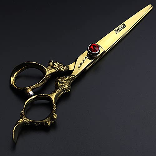 Juego de tijeras profesionales de peluquería de 6 pulgadas, cortapelos de acero inoxidable familiar(6 inches, 2 pieces-D)