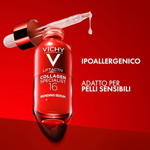 Vichy Liftactiv Collagen 16 Sérum 30ml: Primer Sérum facial anti-signos de la edad con tecnología co-bonding para estimular el colágeno de la piel