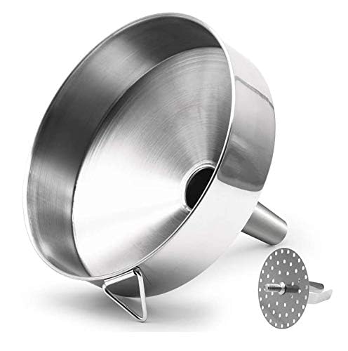 Embudo de Acero Inoxidable con Colador Desmontable para Cocina de Grado Alimenticio