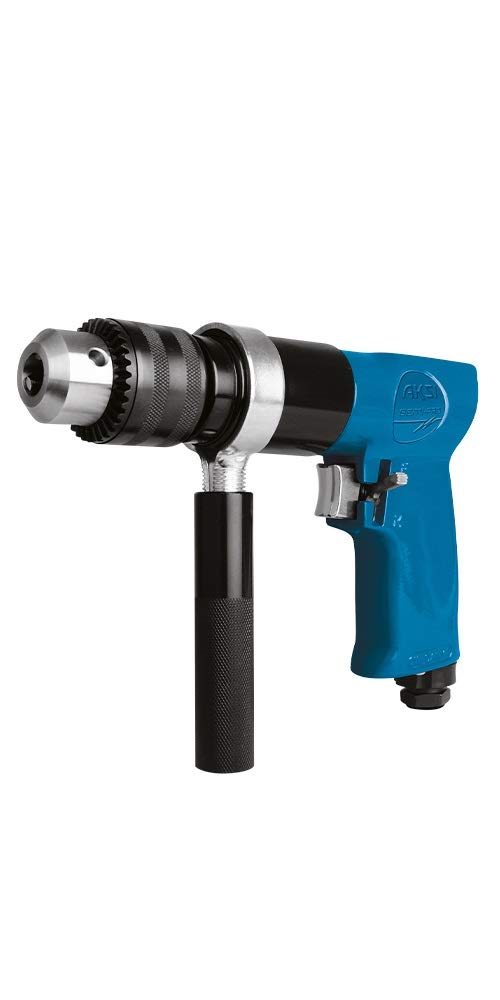 TALADRO REVERSIBLE 1/2" AKSI, Línea SEMI PROFESIONAL - Broquero de 1/2" (1.5 mm / 13 mm) Con una velocidad de 500 RPM - 90-115 PSI entrada de aire 1/4" NPT TALADRO NEUMÁTICO REVERSIBLE - AKSI - PRO - NPT (1/2", SEMI PRO)