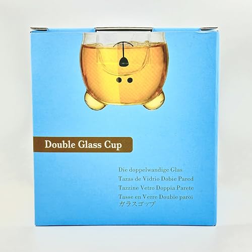 Binoster Taza Linda Taza de café Taza de té Vasos Vasos con Aislamiento de Doble Pared Taza de café Taza de Leche, Oficina y cumpleaños Personal (Gato)