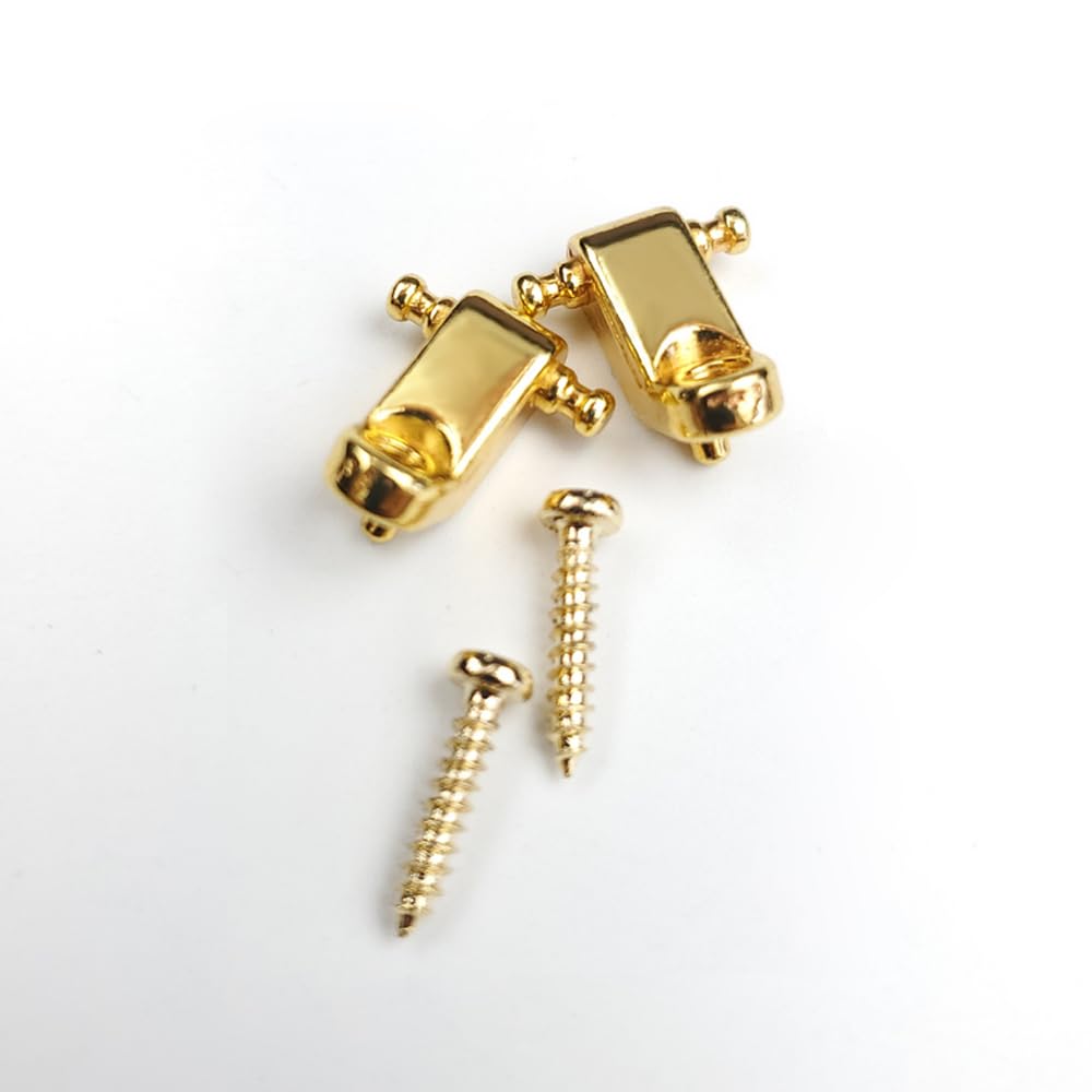 Guías de cuerdas para guitarra eléctrica, 2 unidades, Dorado