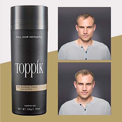 TOPPIK Hair Building Fibers, Medium Blonde, 1.94 oz.