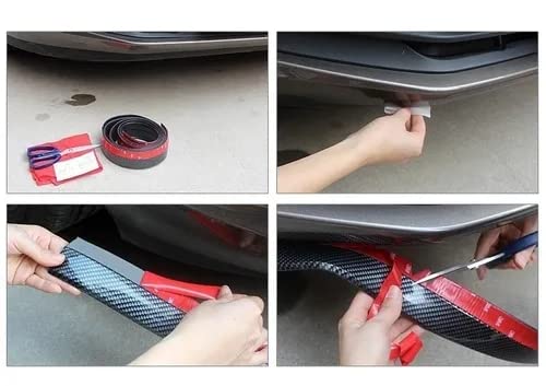 Lip Samurai Universal Facia Faldon Flexible Estribo Spoiler (Negro Filo Blanco)