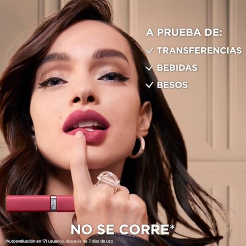 L'Oréal Paris, Infallible Matte Resistance Nudes, Labial Líquido Mate Larga Duración 16hr, Color Intenso con Ácido Hialurónico, Tono First Move 665, 5ml