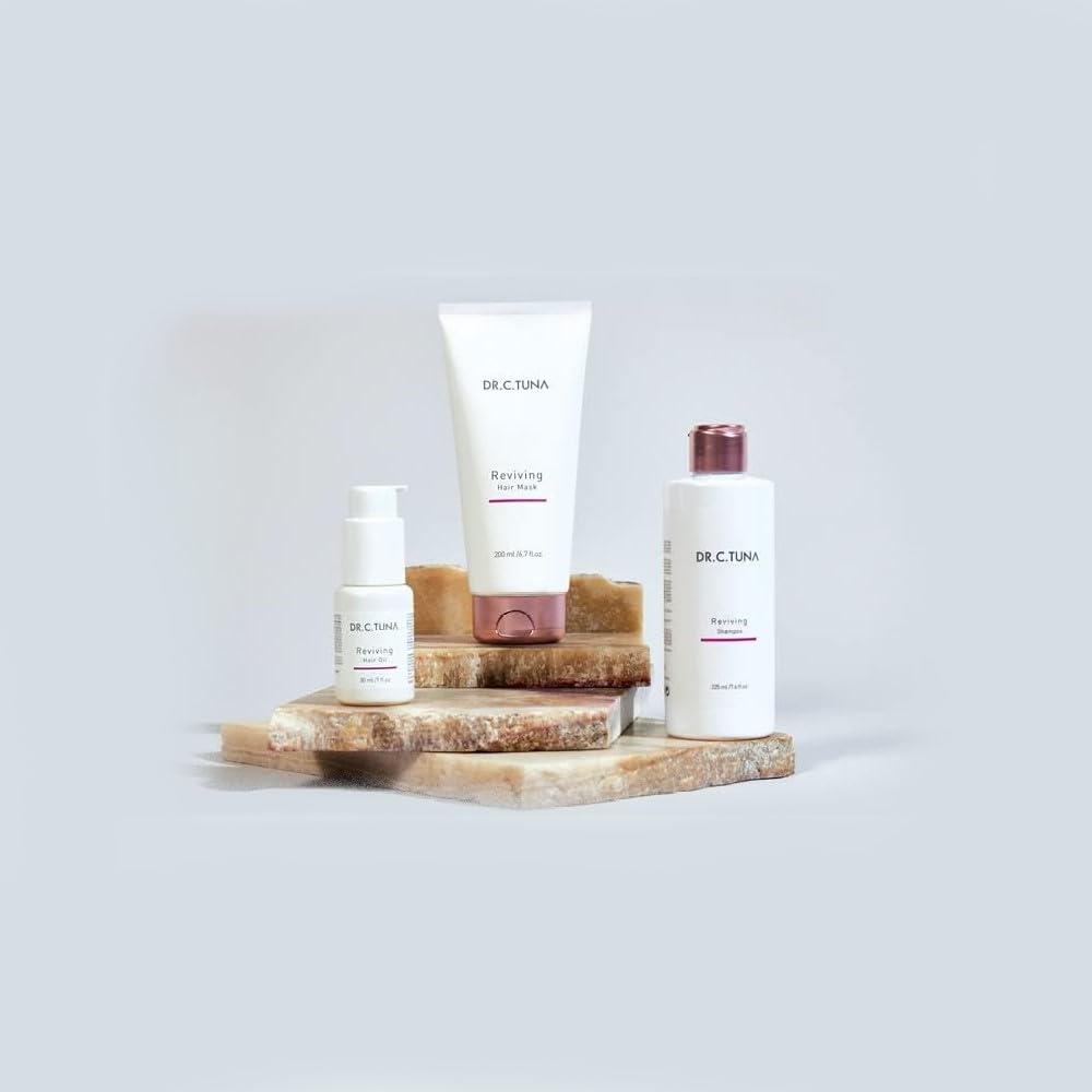 Set Tratamiento Completo Farmasi Dr C Tuna Crecimiento del Cabello Shampoo Mascarilla y Aceite Capilar
