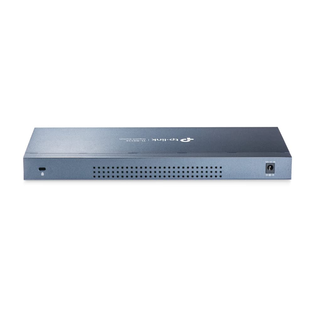 TP-Link GIGABIT - Interruptor de computadora de 16 Puertos GIGABIT RJ45 Puertos