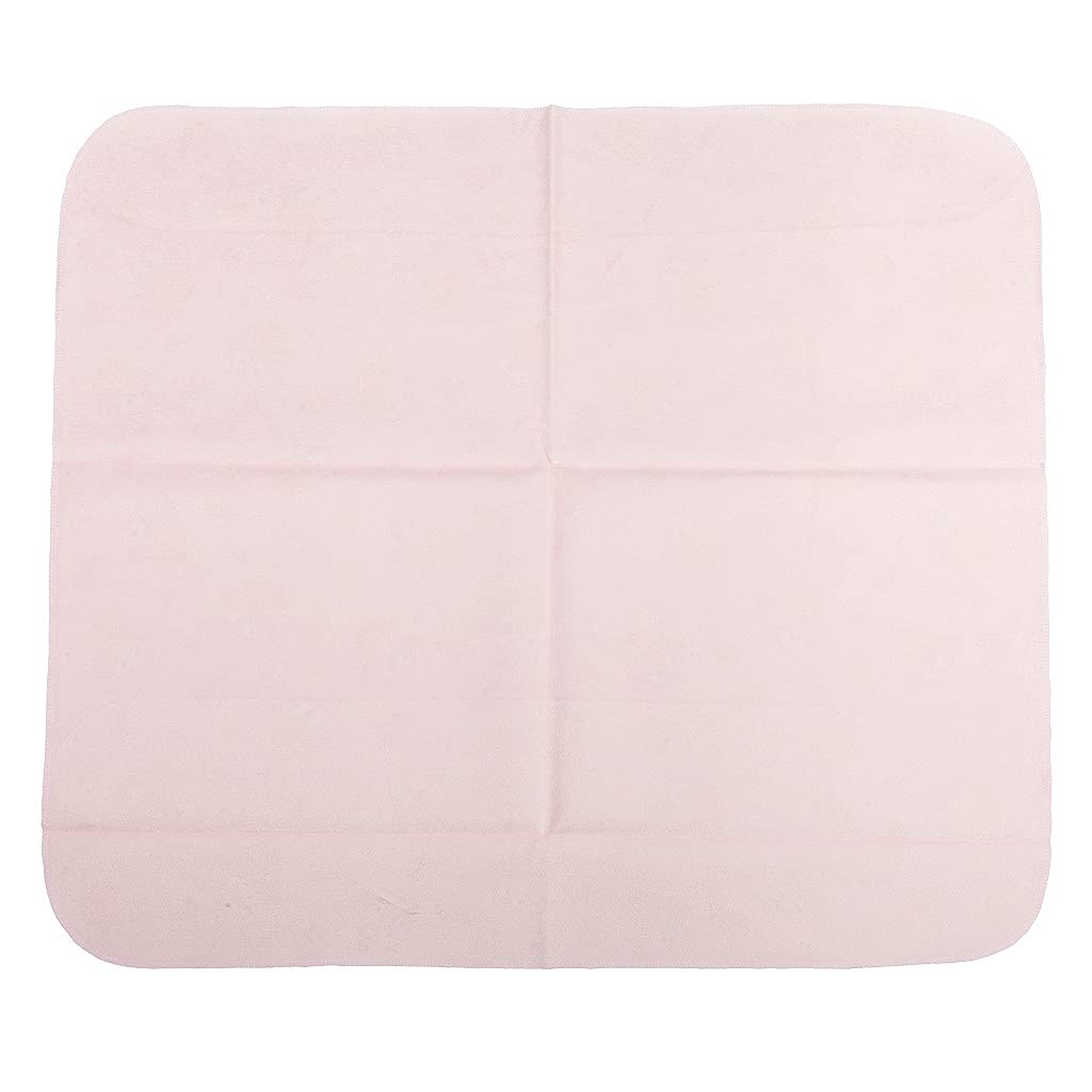 ReUseLife - Alfombrilla para cambiador de pañales de franela de algodón impermeable, tamaño grande, 31.5 x 26.5 pulgadas (elefantes rosados)