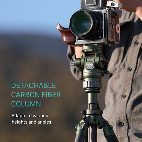 Trípode de Video Tilta Gris Espacial con Cabeza Fluida y Patas de Fibra de Carbono