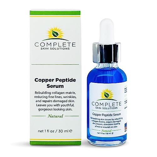Copper Peptide Face Serum Collagen - With Anti Aging Skin Solutions Properties:1oz/30ml Anti-Wrinkle Formula For Youthful Skin-Promotes Collagen Production And Cell Rejuvenationâ€"Heals Micro Wounds
